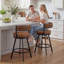 Tabouret de comptoir pivotant H 26,6 po Ayala-1623951380