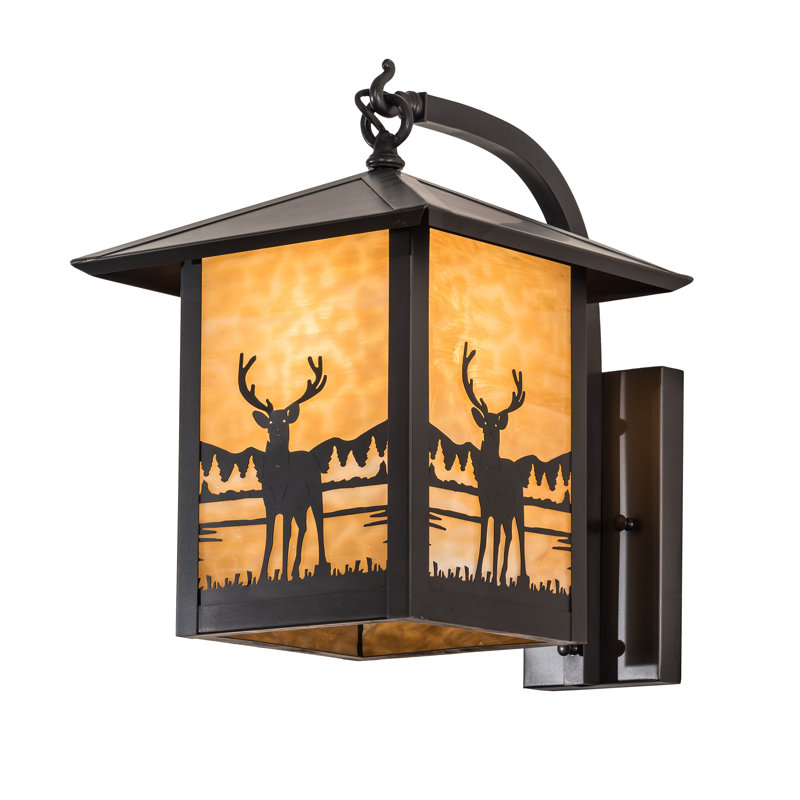 Rustic Lodge Solid Brass Wall Light
