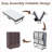 Cot Size Metal Foldable Rollaway Bed with Memory Foam Mattress, 350lbs Capacity, Portable Guest Bed on Wheels