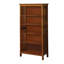 Superbe étagère à livres en bois massif avec finition bois de chêne antique et bibliothèque à 5 tablettes