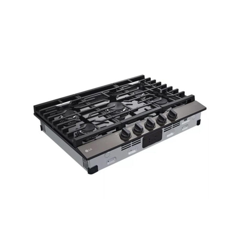 LG 30" Gas Cooktop with UltraHeat 20K BTU Burner, Black Stainless Steel