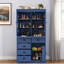 Garde-manger avec portes en verre, tiroirs, plateaux de service et tablettes-946346566