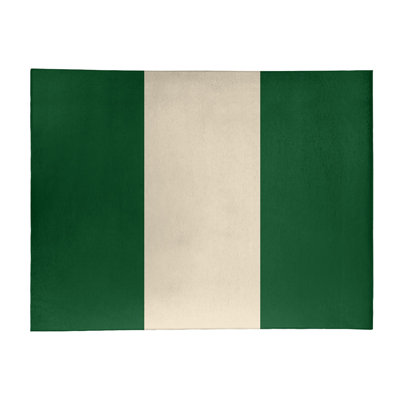 Tapis à rayures vert/crème