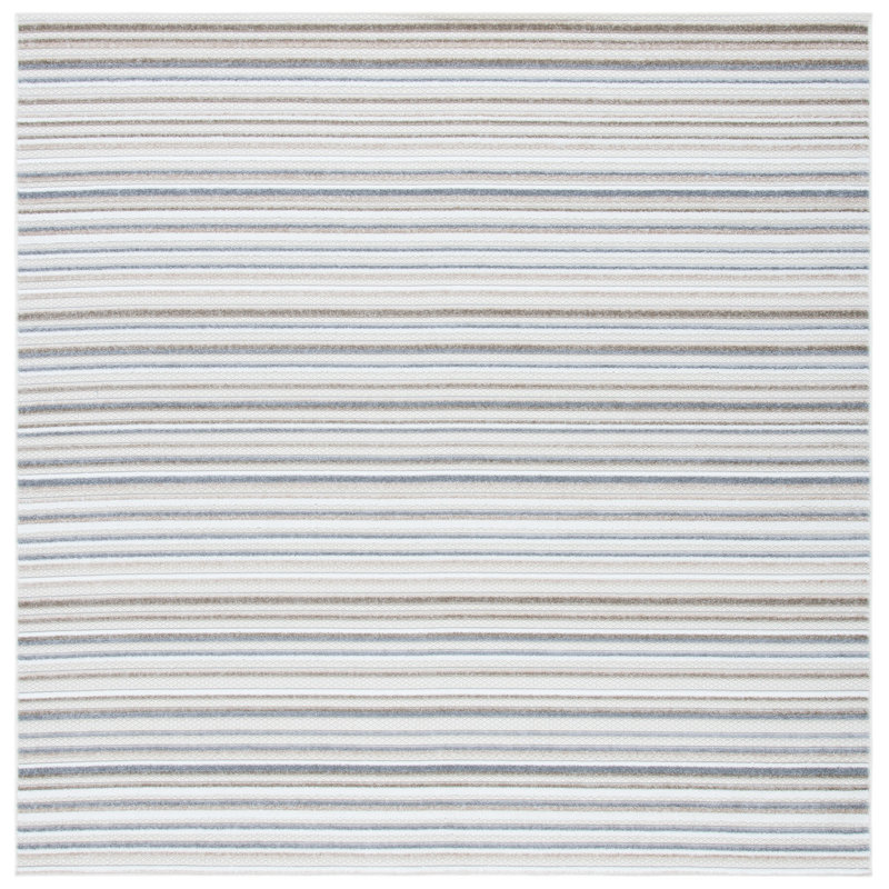 Tapis d'intérieur / extérieur à rayures Mcknight Performance, Carré 6 pi 7 po