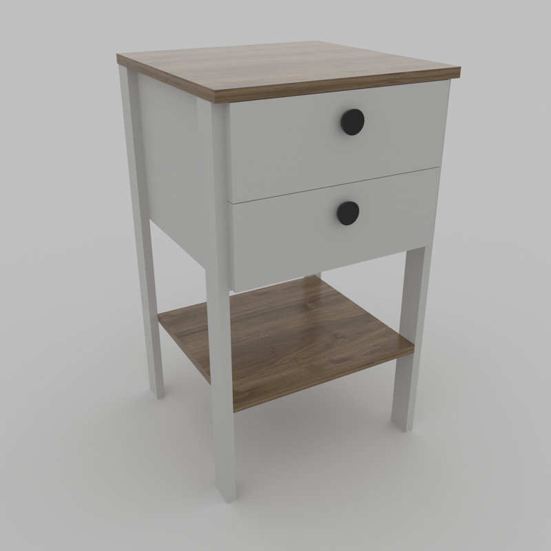 Jaxel 44cm W Manufactured Wood Bedside Table