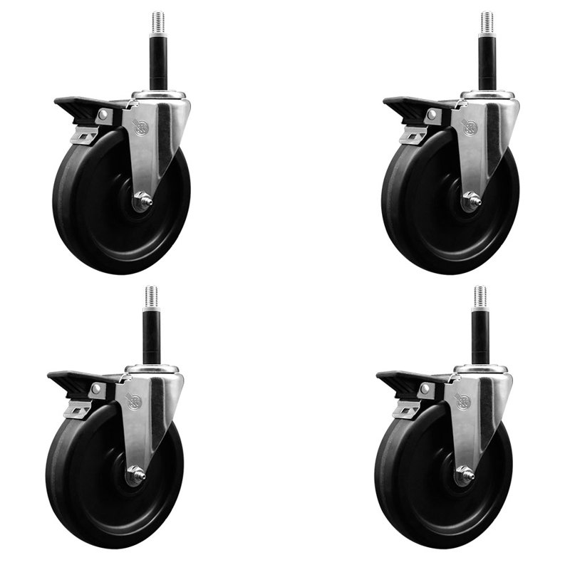 Ensemble de roulettes extensibles pivotantes avec frein Phenolique 3/4 po SCC
