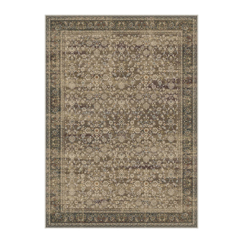 Tapis brun Camila, Rectangle 7 pi 9 po x 9 pi 9 po, Brun