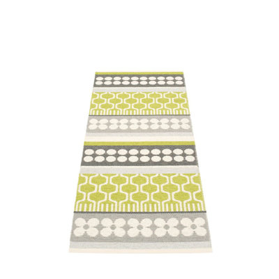 Asta Geometric Area Rug in Lime/Gray/White