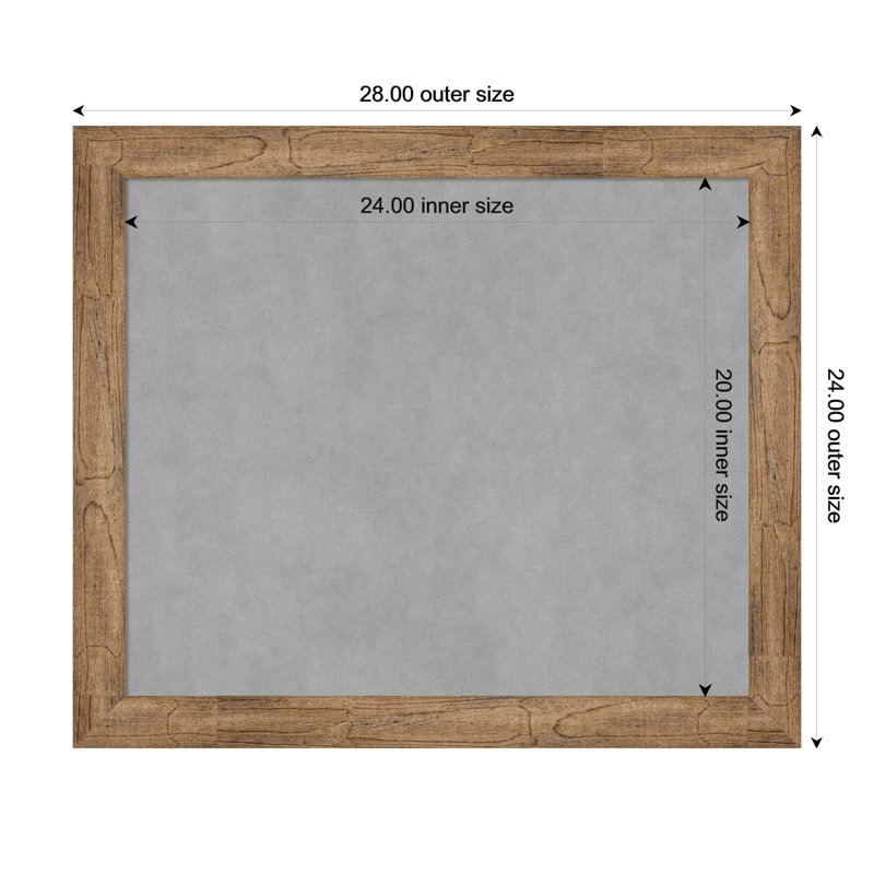 Tableau magnétique à cadre étroit Owl Brown, H 24 po x l 28 po