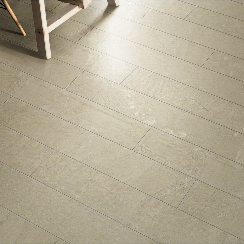 Burton Stone 6" x 35" Porcelain Wall & Floor Tile, Marfil Sand