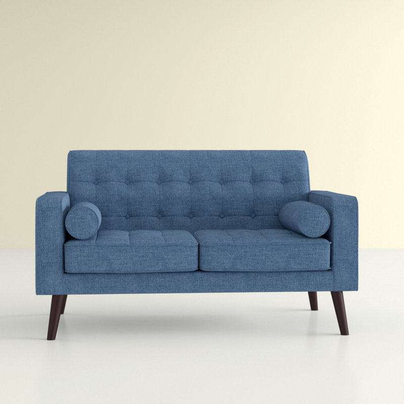 Benayah 56.3'' Upholstered Loveseat, Ocean Blue