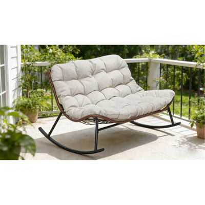 Double chaise berçante Papasan