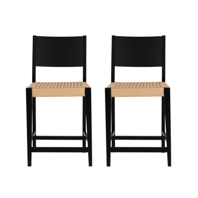 Aniek Square Solid Rubberwood Counter Stool