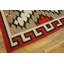 Antique Native American Tribal Geometric Double Heart Design Navajo Rug