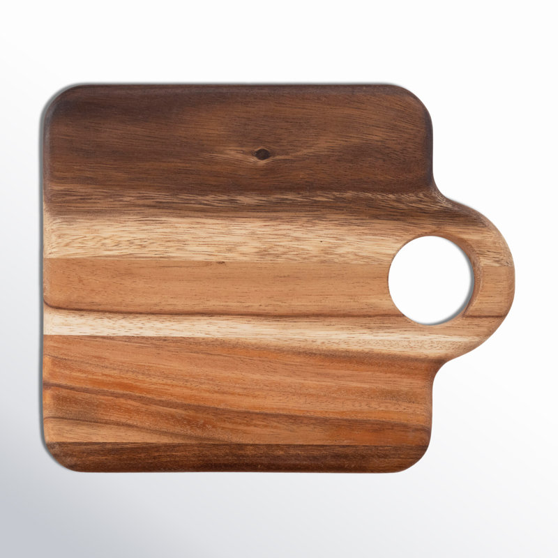 Square Suar Wood Cutting Board with Handle