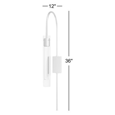 Valerie Single Light Glass Dimmable Plug-in Wallchiere
