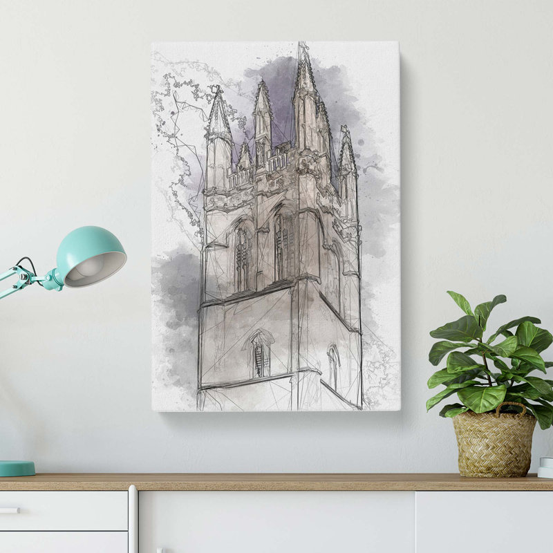 Magdalen Tower In Oxford England In Abstract - Wrapped Canvas Print, 76cm H x 50cm W x 3cm D