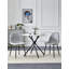 Mose Round Metal Base Dining Table