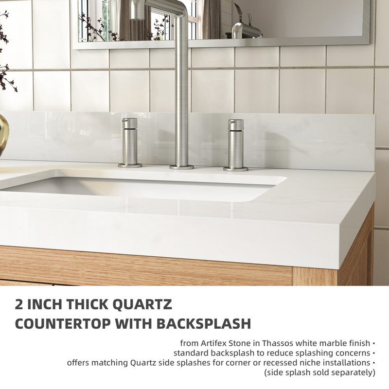 72" Freestanding Double Bathroom Vanity With Overflow & Quartz Top Fully Assembled Vanity With Cabinets And Drawers
