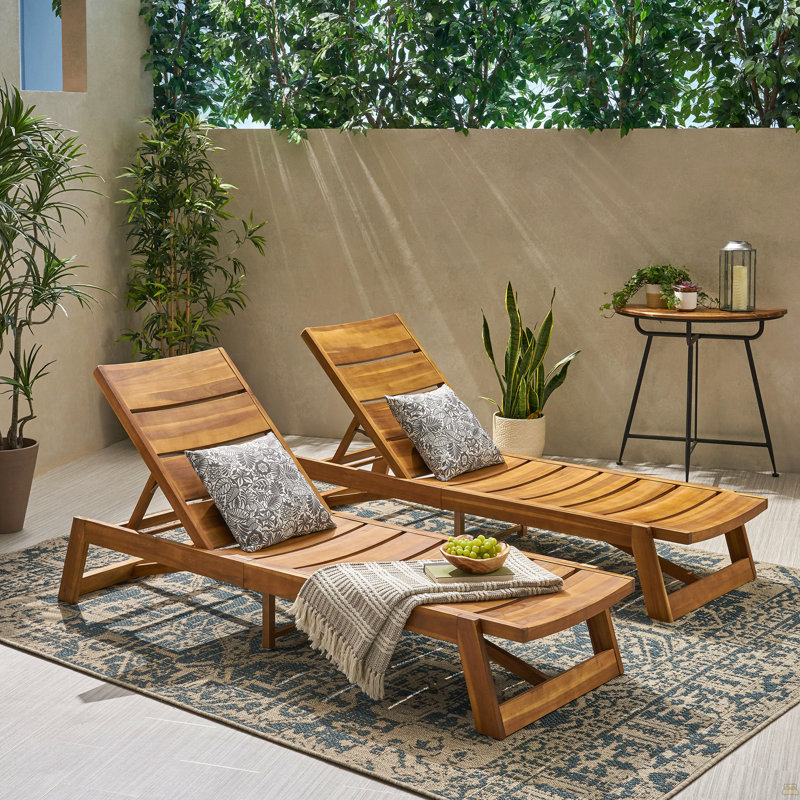 Chaise longue (ensemble de 2)