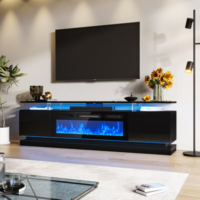 36-Inch Black Electric Fireplace