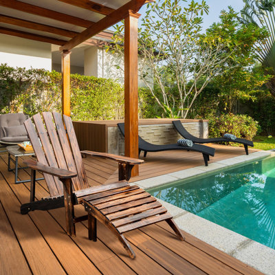 Chaise Adirondack pliante en bois Sharnequa