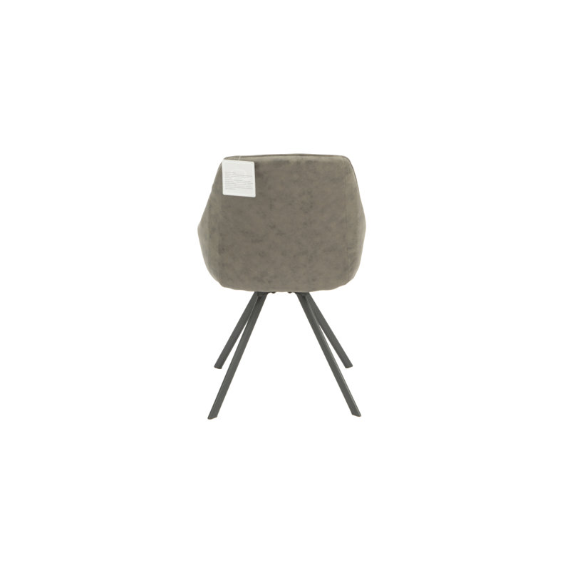 40 cm H Microfiber / Microsuede Side Chair, Grey
