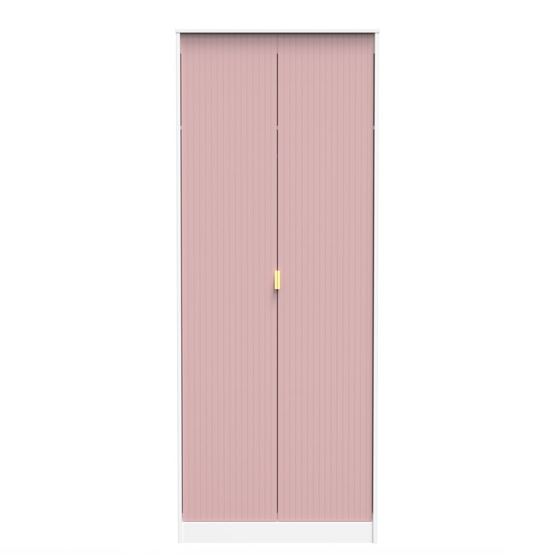 Beranda Manufactured Wood Wardrobe, Pink/White