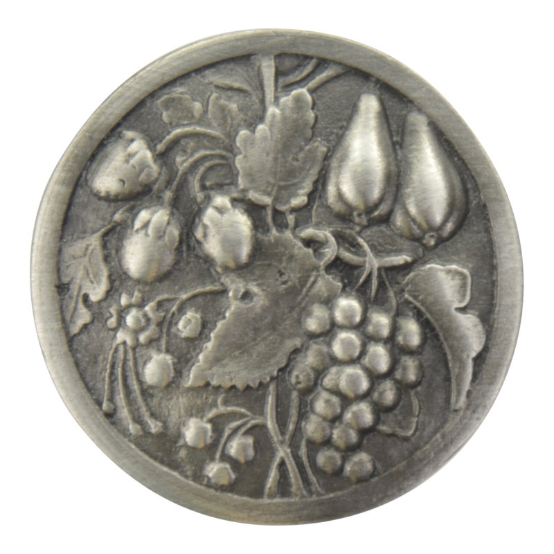 Tuscan Mushroom Knob, Antique Pewter