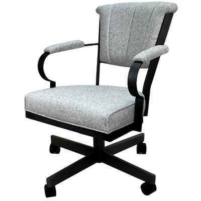 Urial Metal Dining Caster Chair with Arms