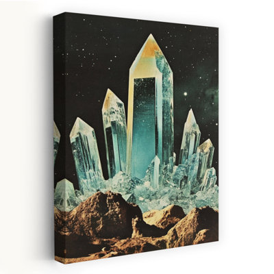 «Crystal Collage Dreamy Ethereal Retro Landscape Nature», art mural