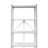Origami Foldable 6-Shelf Classic Stamped Steel Bookcase-16202753