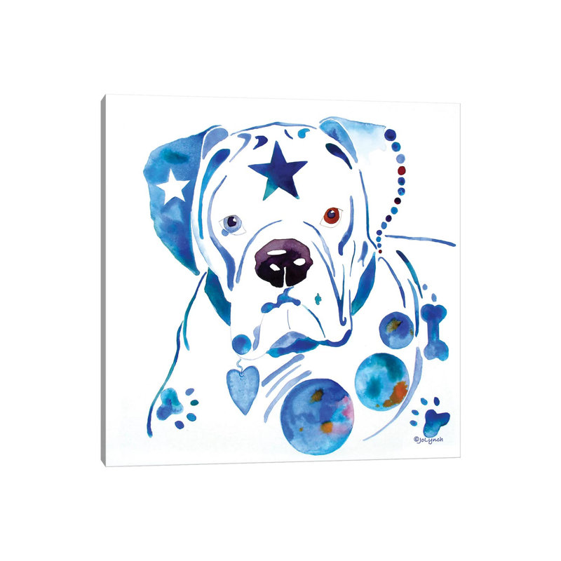 Boxer Dog White by Jo Lynch - Wrapped Canvas Gallery-Wrapped Canvas Giclée