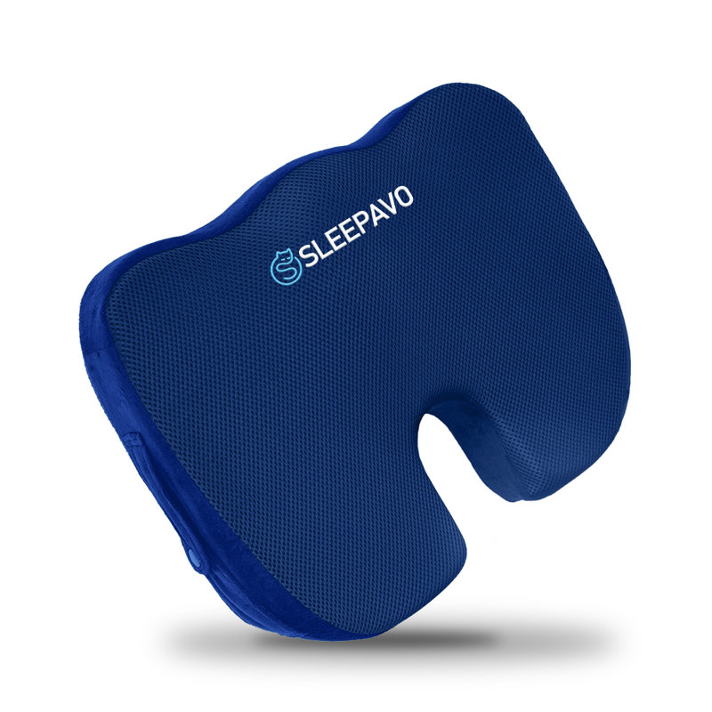 Coussin de siège en mousse viscoélastique Sleepavo, Marine