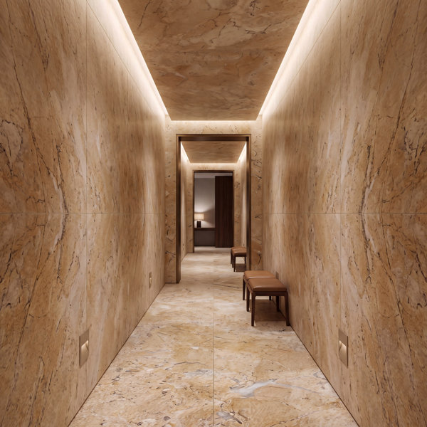 12" x 24" Gold Beige Natural Marble Tile for Floor & Wall, Genuine Stone, Polished, Honed, Leather & FS Textured Finishes, 4 Pieces per Box