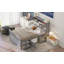 Full Size Captain Platform Bed Frame With Storage Bookcases And Shelves,Four Drawers