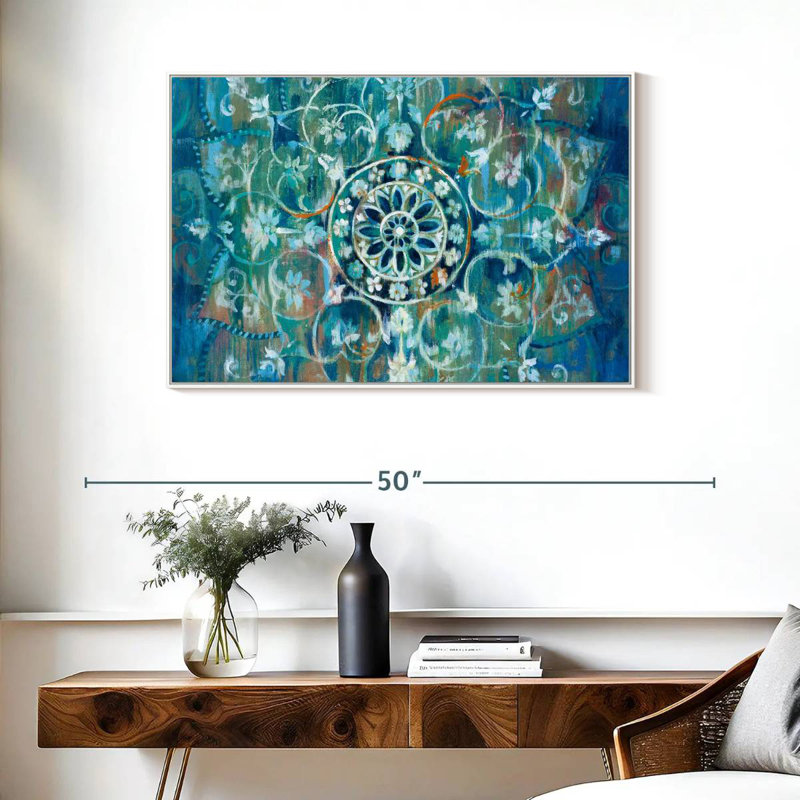 Mandala  I, Floating Frame White, 37" X 25"