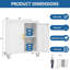 Steel Tall 71" Garage Storage Cabinet with Locking Doors ,Rolling Wheels and Adjustable Shelves-157972165-157972186