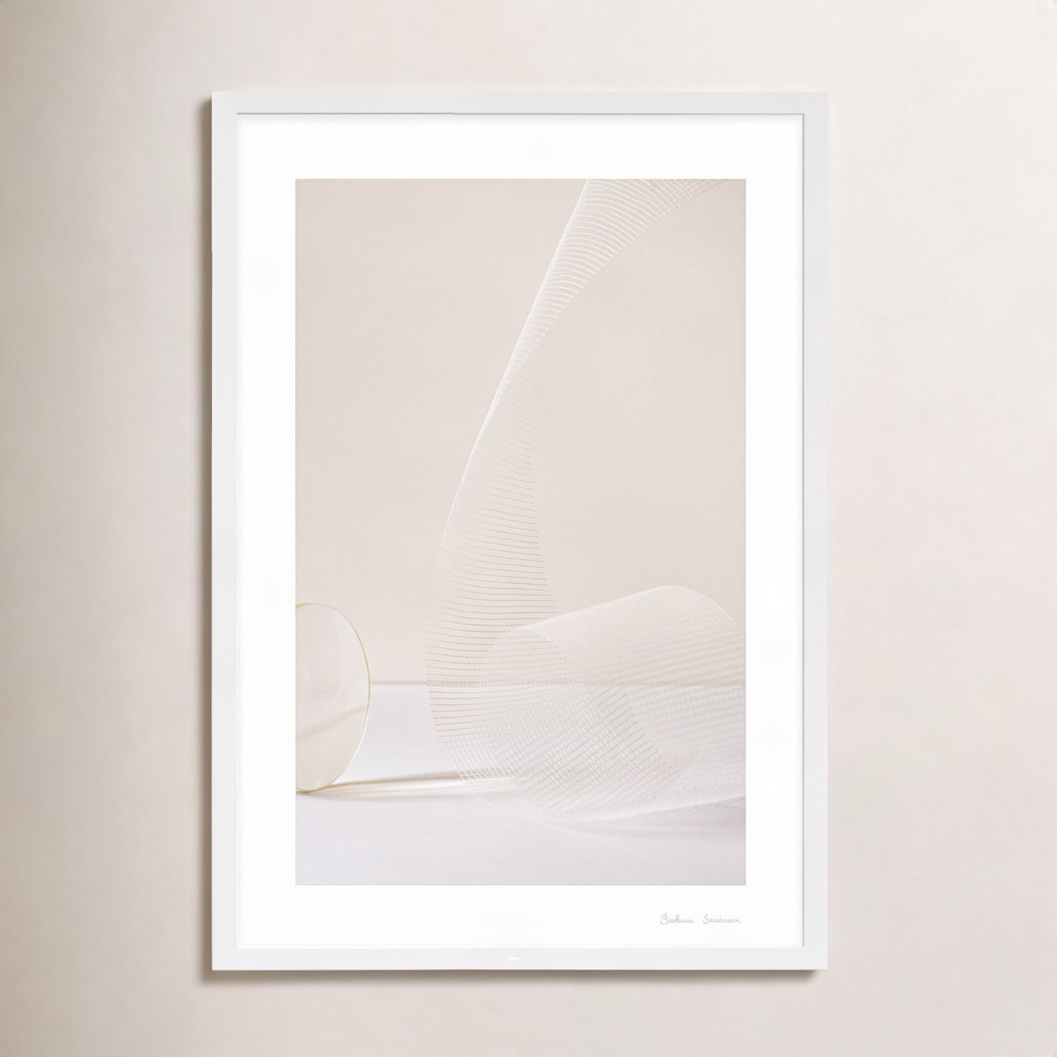 Balance 1 by Svetlana Smirnova, 20" H x 14" W x 1.25" D, White