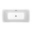 Baignoire de trempage autoportante en acrylique 70 "avec bonde et plateau en bambou Streamline-62783346