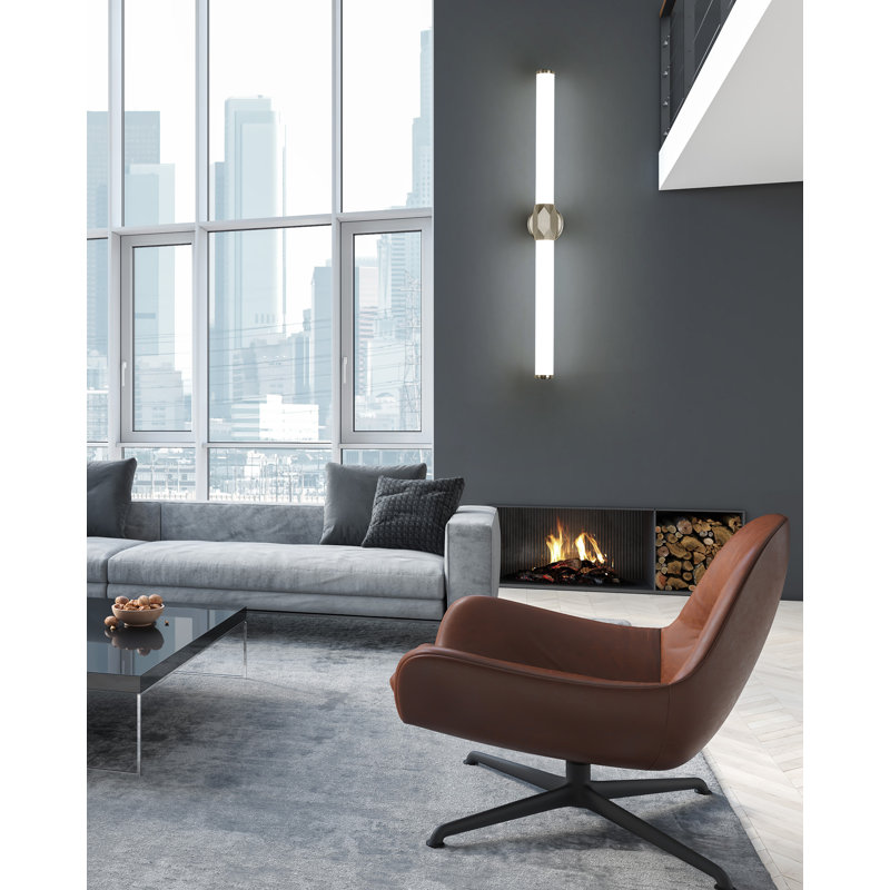 Éclairage pour meuble-lavabo Ismerai, Nickel brossé