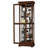 Bratcher Cherry Bordeaux Curio Cabinet with Lighting and Sliding Door