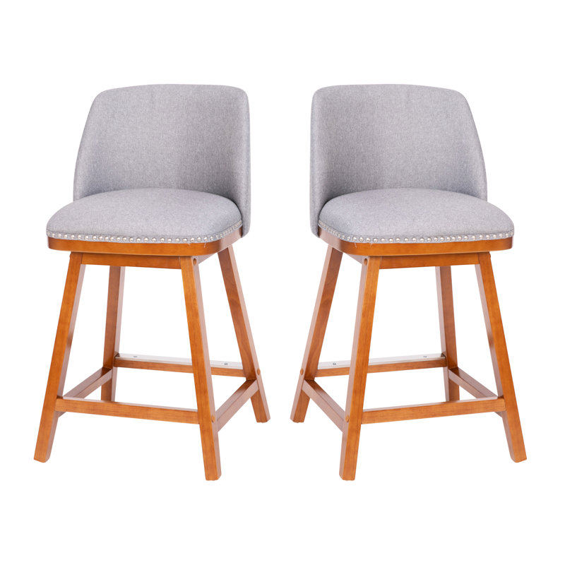 Tabourets de comptoir commerciaux en bois avec garniture cloutée, Tabouret de comptoir (siège d'une hauteur de 24 p
