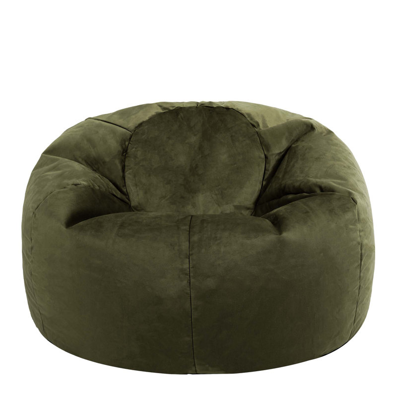 Kingston Velvet Classic Bean Bag, Olive Green