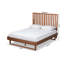 Lit plateforme en bois à finition brun noyer Johnita (grand)-820248849