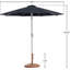 Parasol de patio en tissu / aluminium avec base Chavelle-970316441-970316445
