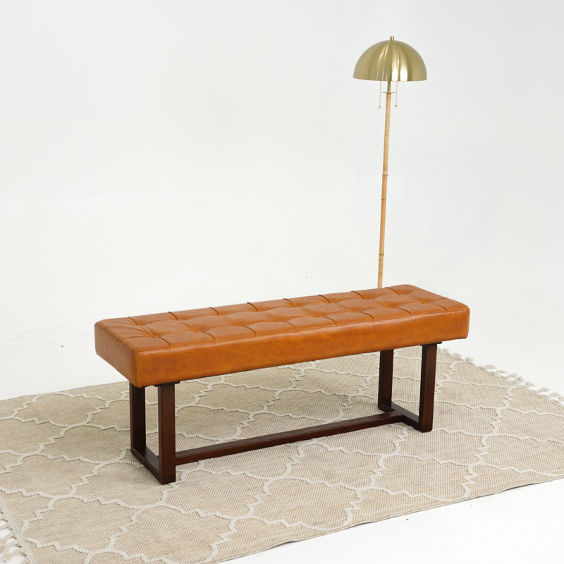 Banc en cuir véritable Edelie