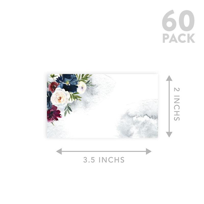 Ensemble de 60 cartes de table Modern Floric Rustic