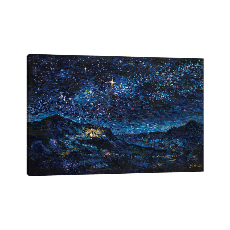 Nativity by Jeff Johnson - Wrapped Canvas Painting, 20.32 cm H x 30.48 cm W