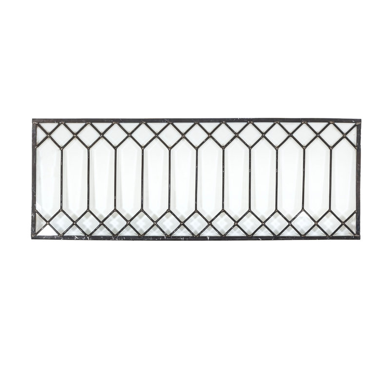 Beveled Glass Window, 11" H x 30" W x 0.25" D